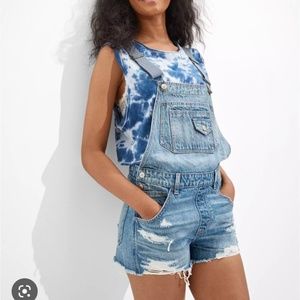 NWT American Eagle 90s Boyfriend  Overall Shorts- XS